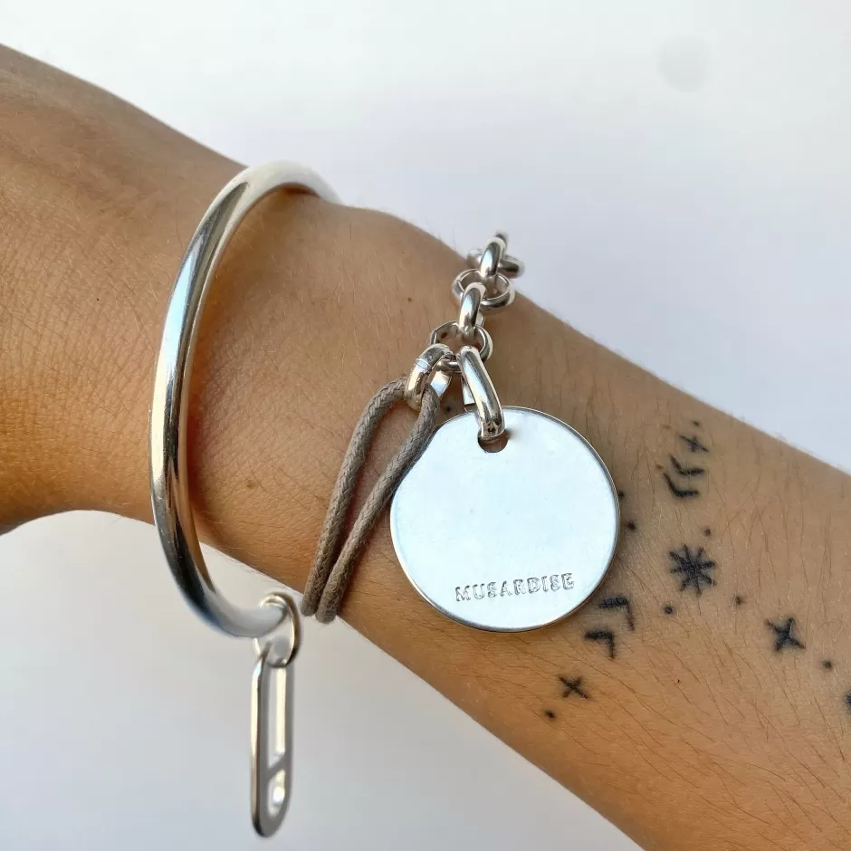 Hot Musardise Bracelet Demi-Chaine Grande Medaille