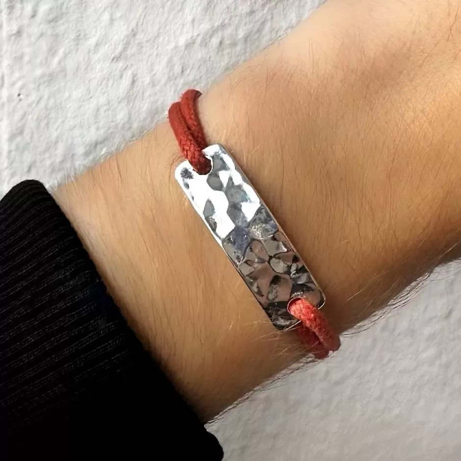 New Musardise Bracelet Plaque Martelee