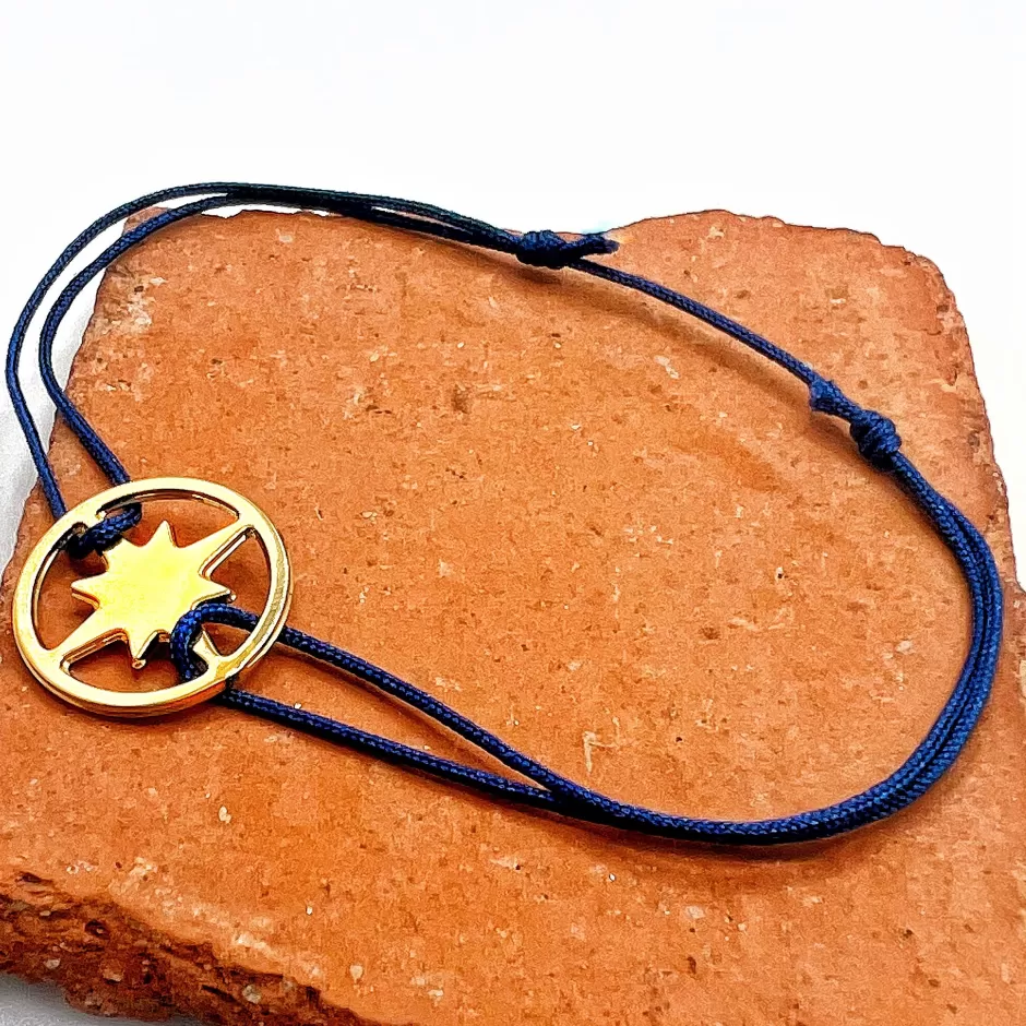 Outlet Musardise Bracelet Rose Des Vents Dore