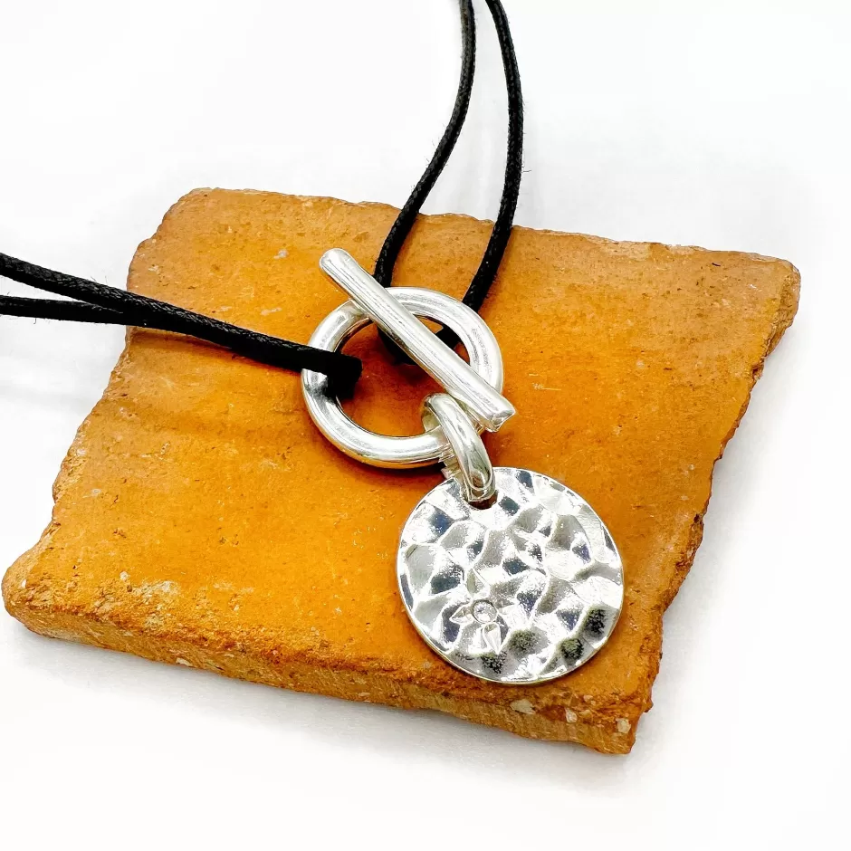 Discount Musardise Collier Attache Medaille Martelee Et Strass
