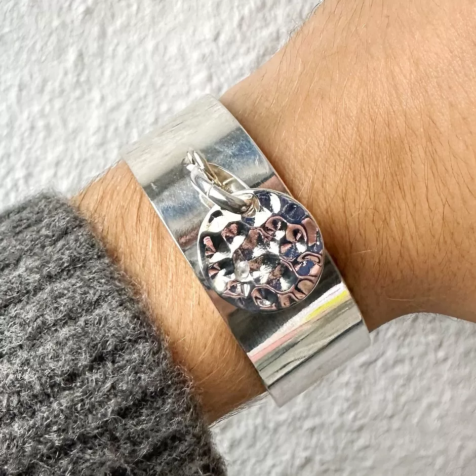 Flash Sale Musardise Manchette Medaille Martelee Strass